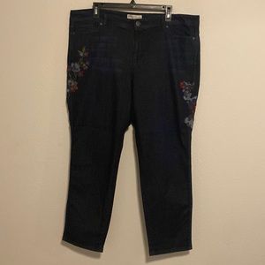 J Jill Denim Authentic Fit Slim Ankle Size 18 Dark Blue